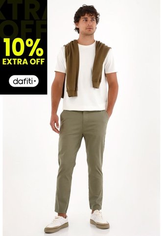 Tennis Pantalón Chino Verde De Silueta Amplia Para Hombre Tennis