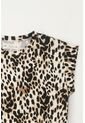 Camiseta Manga Sisa De Animal Print Para Niña de Tennis