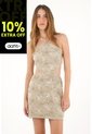 Tennis Vestido Corto Con Detalles De Brillo Verde Para Mujer de Tennis