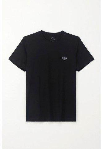 Tennis Camiseta Básica Manga Corta Negra Para Hombre Tennis