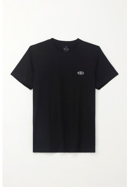 Tennis Camiseta Básica Manga Corta Negra Para Hombre