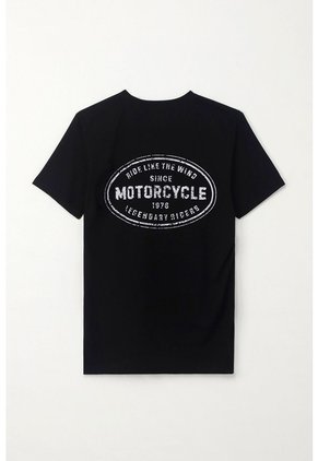 Tennis Camiseta Básica Manga Corta Negra Para Hombre