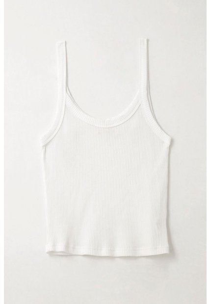 Tennis Camiseta De Tiras Ajustada Blanca Para Mujer