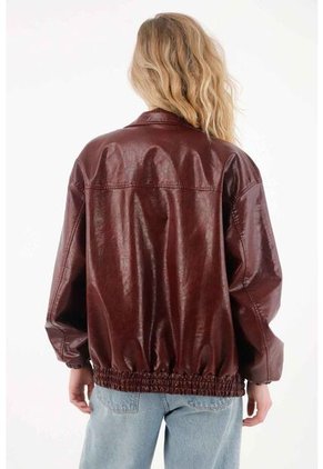 Tennis Chaqueta Con Cierre Vinotinto Para Mujer