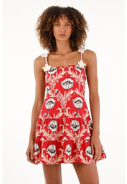 Tennis Vestido Corto Con Estampado De Flores Para Mujer