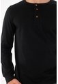 Tennis Camiseta De Manga Larga Negra Para Hombre de Tennis