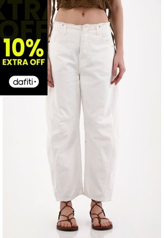 Tennis Jean Horseshoe Con Desflecado Crudo Para Mujer Tennis