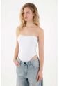 Tennis Body Strapless Blanco Para Mujer de Tennis