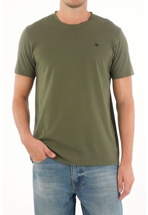 Tennis Camiseta Verde Cuello Redondo Para Hombre