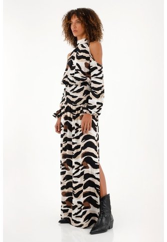 Tennis Vestido Largo Con Estampado Animal Print Para Mujer Tennis
