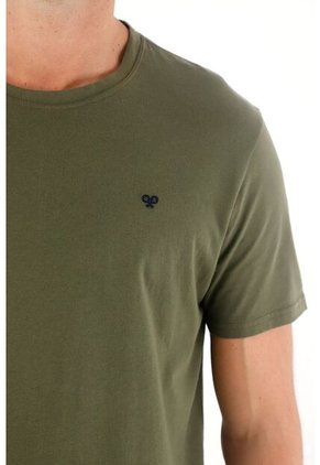Tennis Camiseta Verde Cuello Redondo Para Hombre