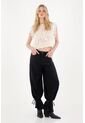 Tennis Jean Wide Leg Con Amarres En Bota Negro Para Mujer de Tennis