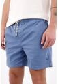 Tennis Bermuda Fit Relajado Con Cordón Bicolor En Algodón Azul Para Hombre de Tennis