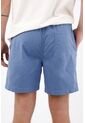 Tennis Bermuda Fit Relajado Con Cordón Bicolor En Algodón Azul Para Hombre de Tennis