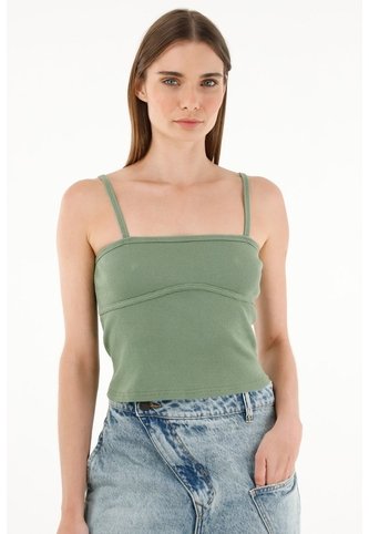 Camiseta Verde Ajustada Para Mujer Tennis