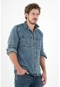 Tennis Camisa Azul En Denim Para Hombre de Tennis