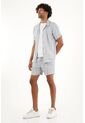 Tennis Camisa Azul Tipo Bowling A Rayas Para Hombre de Tennis