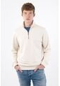 Tennis Buzo Regular Fit Con Media Cremallera En Algodón Beige Para Hombre de Tennis