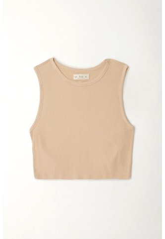 Tennis Camiseta Crop Manga Sisa Café De Silueta Amplia Para Mujer Tennis