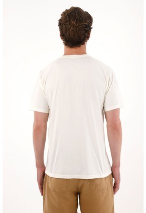 Tennis Camiseta Con Bolsillo De Parche Crudo Para Hombre