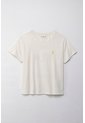 Tennis Camiseta Con Estampado En Frente Y Espalda Crudo Para Mujer de Tennis