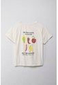 Tennis Camiseta Con Estampado En Frente Y Espalda Crudo Para Mujer de Tennis