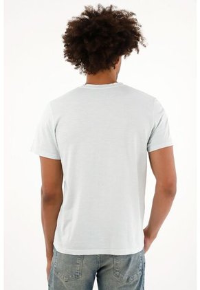 Tennis Camiseta Manga Corta Azul Para Hombre