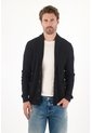 Tennis Buzo Tejido Tipo Cárdigan Negro Para Hombre de Tennis