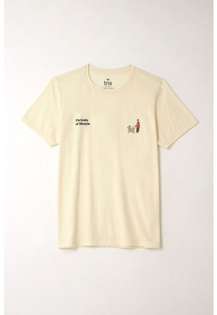 Tennis Camiseta Básica Crudo Con Acabado Liso Para Hombre