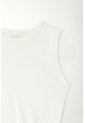 Tennis Camiseta Crop Manga Sisa Blanca De Silueta Amplia Para Mujer de Tennis