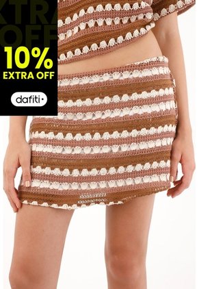 Tennis Falda Corta Tejida Multicolor Para Mujer