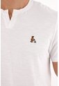 Tennis Camiseta Blanca Con Abertura En V Para Hombre de Tennis