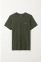 Tennis Camiseta Básica Manga Corta Verde Con Detalle Fruncido Para Hombre de Tennis