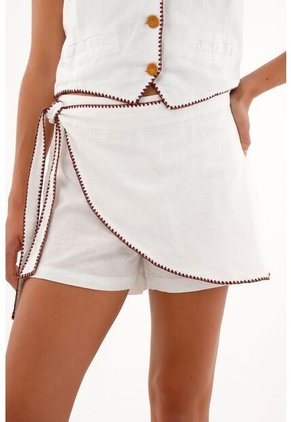 Tennis Bermuda Blanca Tipo Falda Short Para Mujer
