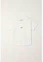 Camiseta Básica Estampada Blanca Para Niña de Tennis