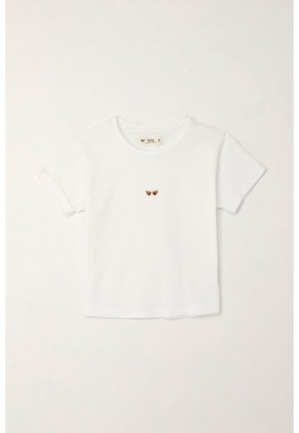 Camiseta Básica Estampada Blanca Para Niña Tennis