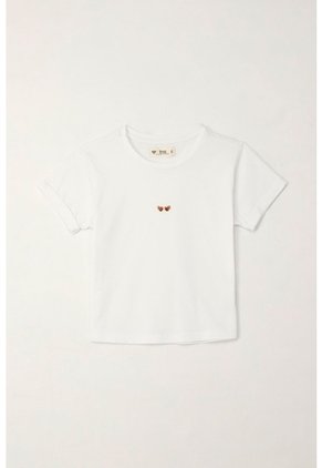 Camiseta Básica Estampada Blanca Para Niña