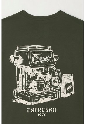 Tennis Camiseta Básica Manga Corta Verde Con Detalle Fruncido Para Hombre