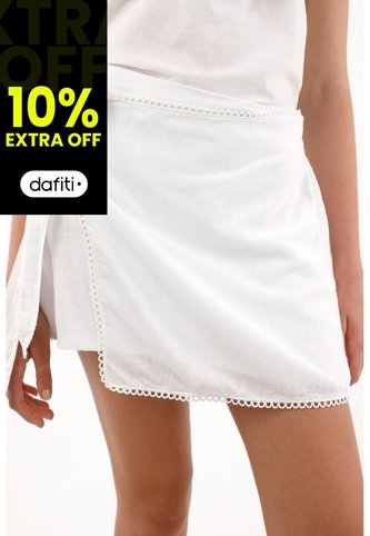 Tennis Falda Corta Con Diseño De Tapa Blanca Para Mujer Tennis