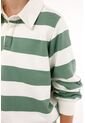 Buzo Polo Verde Con Estampado De Rayas Para Niño de Tennis