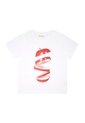 Tennis Camiseta Blanca Con Estampado Frontal Para Mujer de Tennis