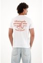 Tennis Camiseta Con Estampado En Espalda Blanca Con Acabado Liso Para Hombre de Tennis