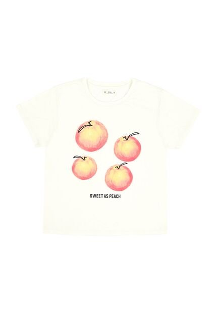 Tennis Camiseta Crudo Con Estampado Frontal Para Mujer