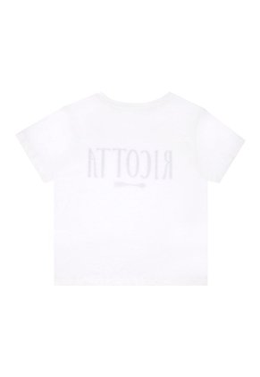 Tennis Camiseta Blanca Manga Corta Con Estampado De Ajuste Relajado Para Mujer