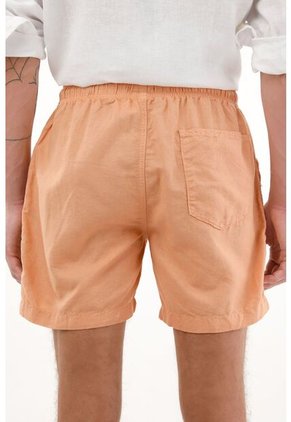 Tennis Bermuda Regular Fit Con Pretina Elástica Naranja Para Hombre