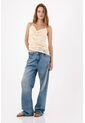 Tennis Top Ajustado Con Escote En Encaje Beige Para Mujer de Tennis