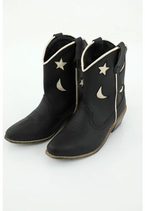Botas De Niña, Estilo Tipo Texanas, Con Detalle De Lunas Y Estrellas