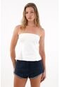 Tennis Camisa Strapless De Silueta A Crudo Para Mujer de Tennis