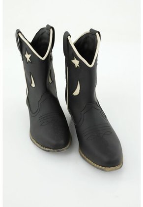 Botas De Niña, Estilo Tipo Texanas, Con Detalle De Lunas Y Estrellas