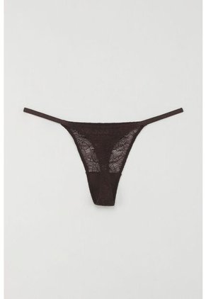 Tennis Panty Tipo Tanga En Canje Café Para Mujer